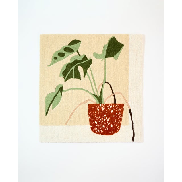 Monstera Handmade Wool Rug by Tiktik, 2010s For Sale - Image 4 of 4