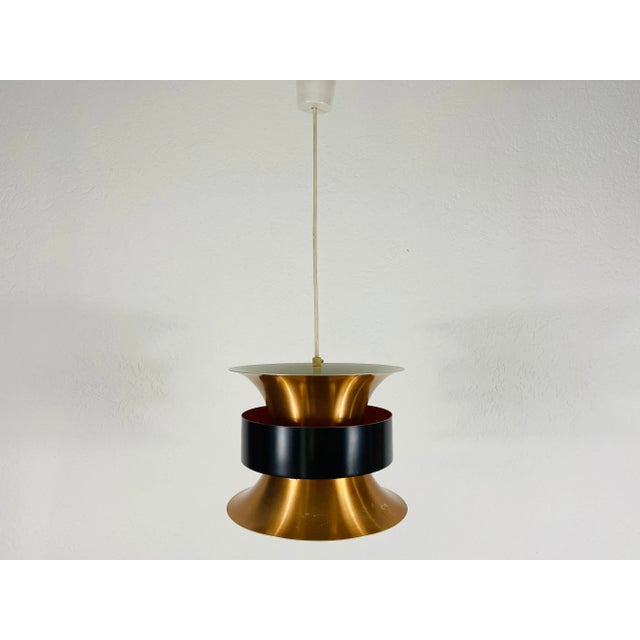 Danish Copper and Black Pendant Lamp, 1960s For Sale - Image 6 of 13