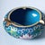 Chinese Vintage Chinese Cloisonné Ashtray | Turquoise Ground Lotus Motif With Gilt Rim For Sale - Image 3 of 7