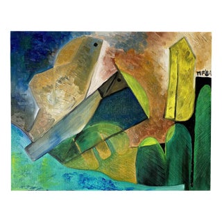 Ferdinando Meccani, Il Volo Due, 1984, Oil on Canvas For Sale