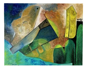 Ferdinando Meccani, Il Volo Due, 1984, Oil on Canvas