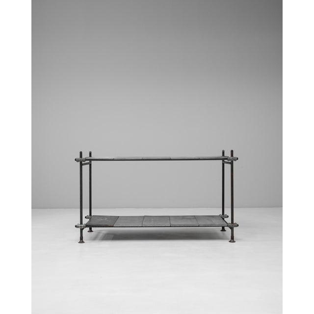 20th Century French Metal Console Table With Zinc Top For Sale - Image 16 of 18