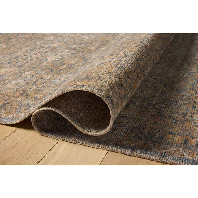 Loloi Rugs Amber Lewis x Loloi Molly Denim / Gold 5'-3" x 7'-9" Area Rug For Sale - Image 4 of 8