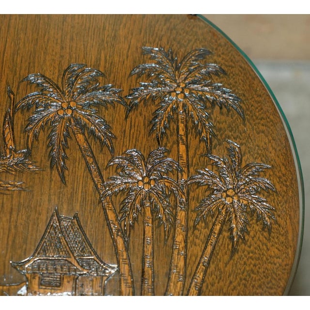 Chinese Export Chinoiserie Side Tables, 1940, Set of 2 For Sale - Image 9 of 18