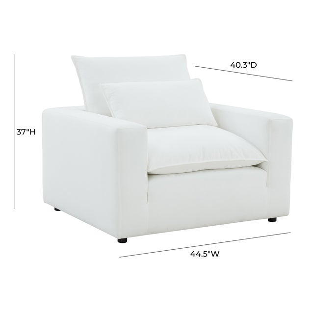 Cali Pearl Performance Fabric Arm Chair For Sale In Los Angeles - Image 6 of 7