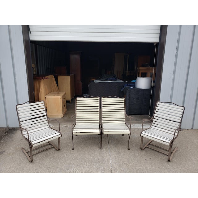 1960s Vintage Woodard Ionian Wrought Iron Patio Set 3 Pieces Chairish