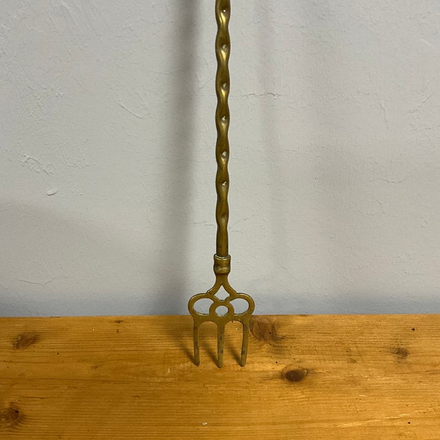 English Vintage English Brass Toasting Fork For Sale - Image 3 of 4