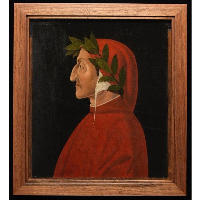 Figurative 1950s Italian Dante Alighieri Bust Almond Alabaster Sculpture For Sale - Image 3 of 18