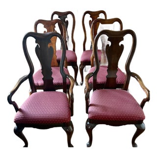 1980s Cherry Dining Chair Set For Sale