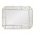 The Diamond Mirror features an exquisite geometric frame with intersecting lines and beveled glass panels, creating a...