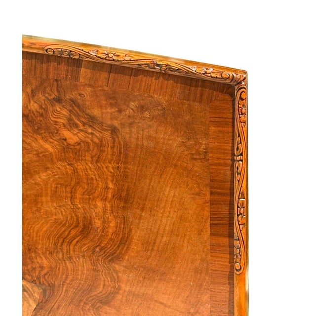 Art Deco Figured Walnut Double Bed, 1920s For Sale - Image 10 of 13