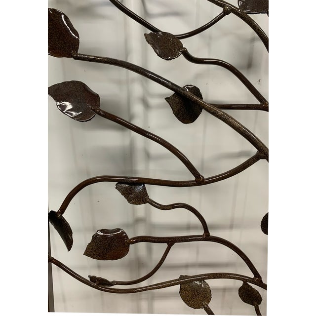 Hand Welded Decorative Steel Railing With Leafy Design Made in Detroit, Mi, Usa For Sale - Image 4 of 18