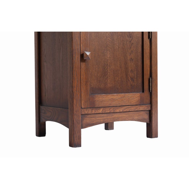 Brown Mission 1 Door 1 Drawer Nightstand - Walnut Stain For Sale - Image 8 of 10