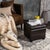 Square Tufted Ottoman in Brown & Black For Sale - Image 9 of 11