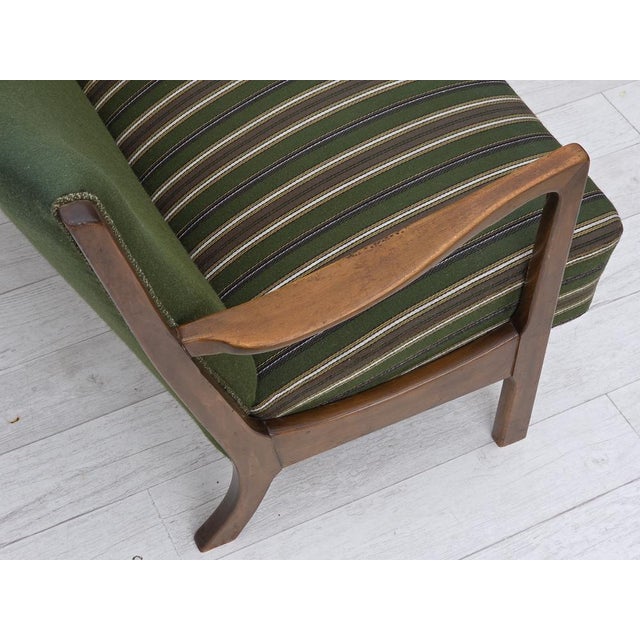 Danish Wool and Beech 2-Seater Sofa, 1960s For Sale - Image 11 of 18