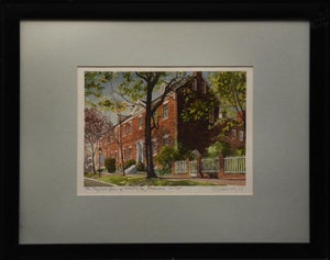 Boyhood Home of Robert E. Lee, Alexandria Lithograph, Framed