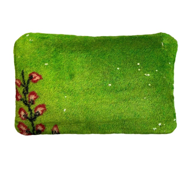 Vintage Handmade Rug Cushion Cover For Sale - Image 11 of 11