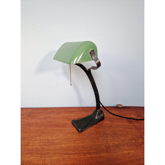 Vintage German Banker's Lamp, 1920s For Sale - Image 6 of 18
