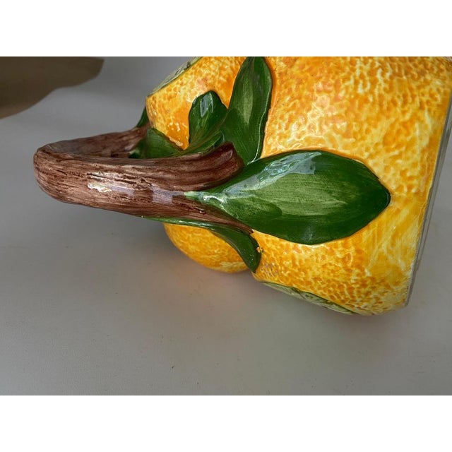 1960s Majolica Ceramic Free Form Fruits Jug or Pitcher, 1960 For Sale - Image 5 of 14