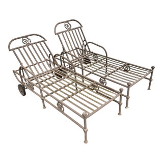 Terra Furniture Renaissance Outdoor Chaises, Pair For Sale