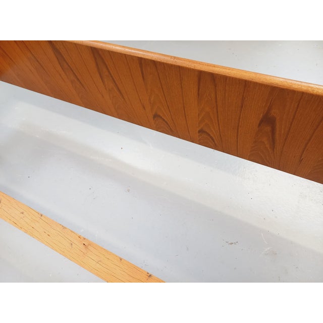 Vintage Scandinavian Teak Double Bed with Integrated Bedside Tables, 1960s For Sale - Image 3 of 18