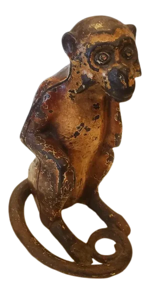 Hubley Monkey Cast Iron Door Stop C.1930