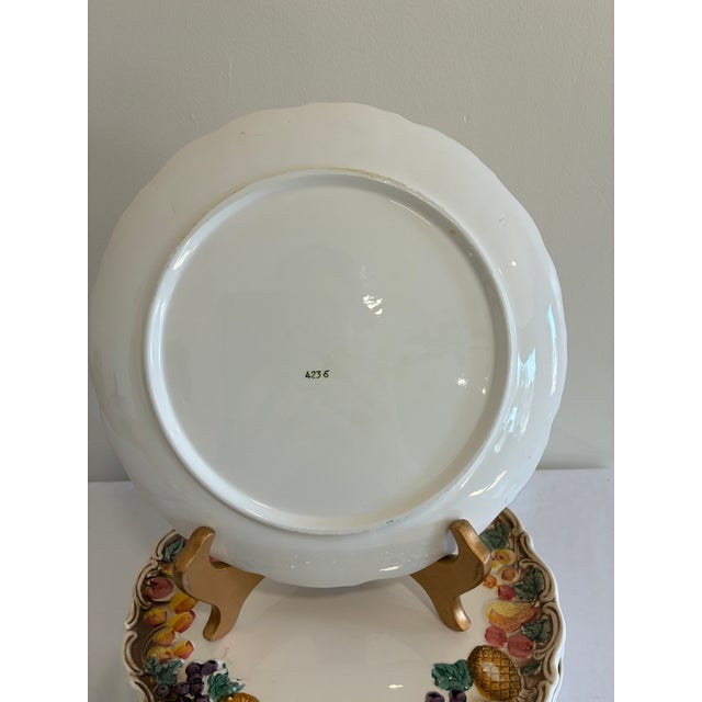 Vintage Lefton Majolica Style Fruit Border Dinner Plates, Set of 6 For Sale - Image 10 of 10
