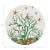 Coastal Coral Reef Vegan Leather Round Pebble Placemat White Green, Set of 4 For Sale - Image 3 of 5