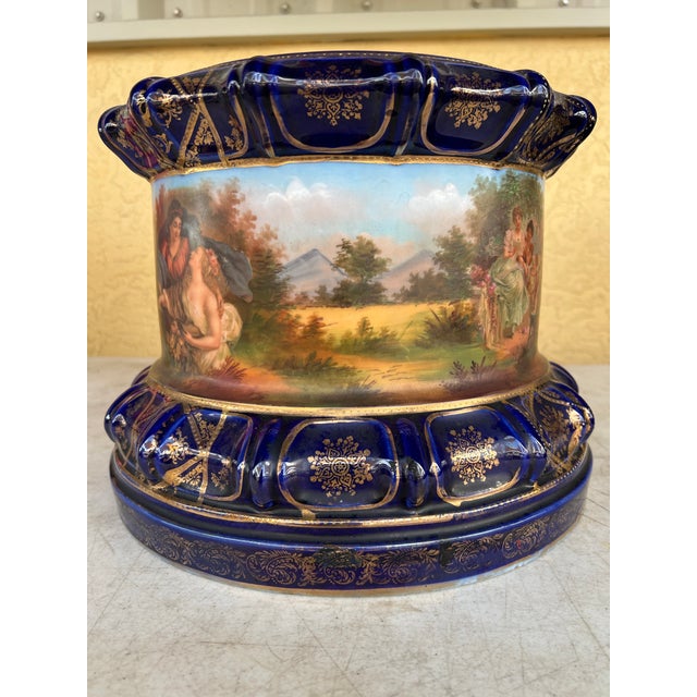 Figurative Antique Royal Vienna Porcelain Plinths /Jardinere /Pedestal For Sale - Image 3 of 8