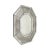 Tall Octogone™ mirror by Design Frères®. The beauty is in the details: antiqued mirror, beveled glass, and rosettes....