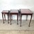Brown Vintage Queen Anne Style Nesting Tables With Tooled Leather Tops – Set of Three For Sale - Image 8 of 12