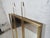 Brass frame door hanging mirror with three panels. Can open to three mirrors, or close to a single mirror.