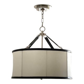 Ralph Lauren for Visual Comfort Polished Nickel Hanging Shade Chandelier For Sale