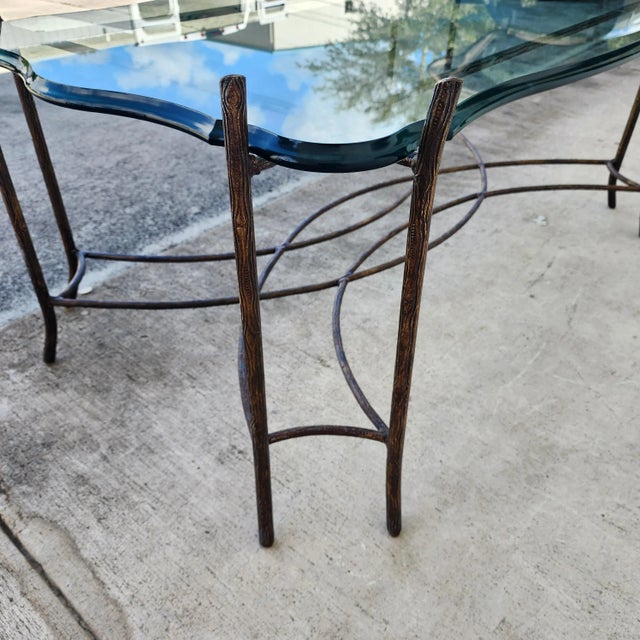 Vintage French Coffee Table Faux Bois For Sale - Image 11 of 15