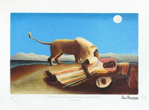 1990s Le Douanier Rousseau (After), the Sleeping Gypsy, Lithograph