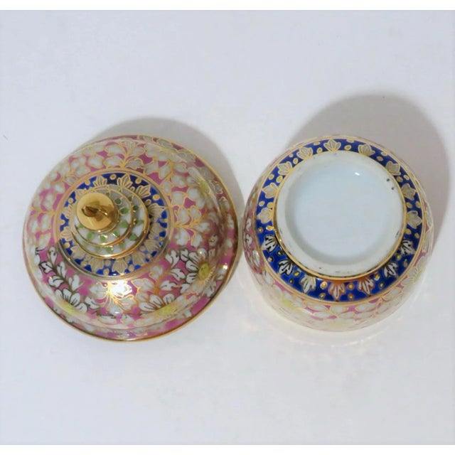 Ceramic Thai Benjarong Jar For Sale - Image 7 of 8