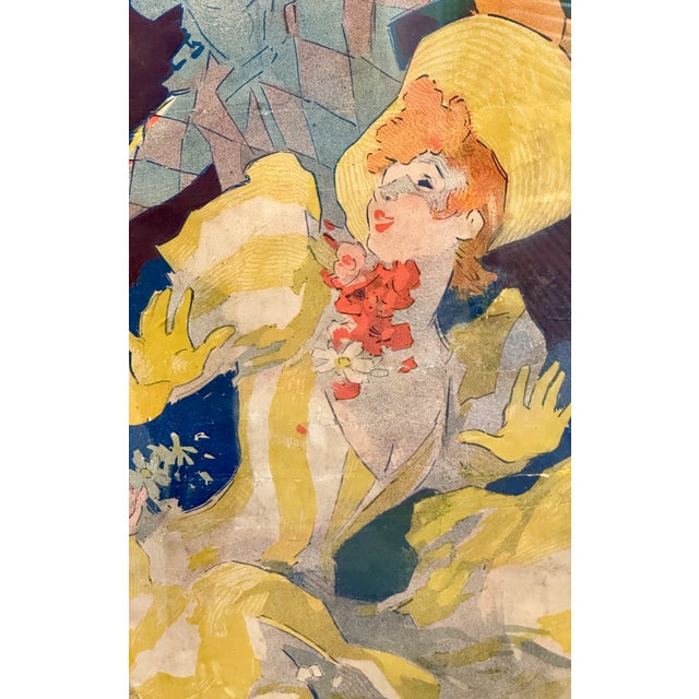 Original Jules Chéret "L'Arc-en-Ciel" Folies-Bergère Color Lithograph, Paris, 1893 For Sale - Image 4 of 18