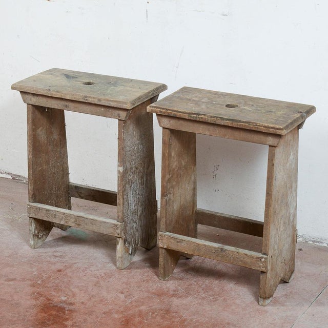 Industrial Artisan Workshop Stools, Set of 2 For Sale - Image 14 of 18