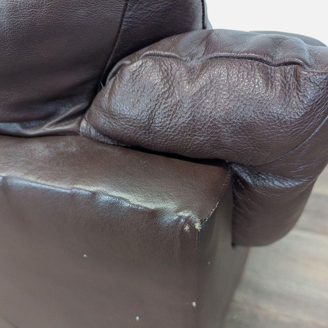 Brown Natuzzi Classic Leather 3-Seat Sofa For Sale - Image 8 of 9