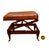1880's mahogany and leather metamorphic foot stool with nailhead trim and casters. 10.75" H (when lowered) , 21"H (at...