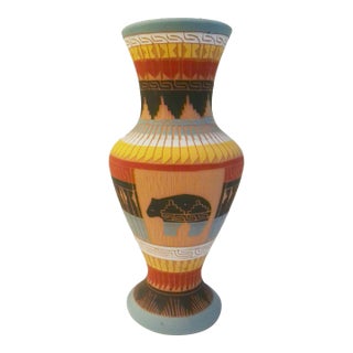 Vintage Artisanal Southwestern Navajo Pottery Vase For Sale