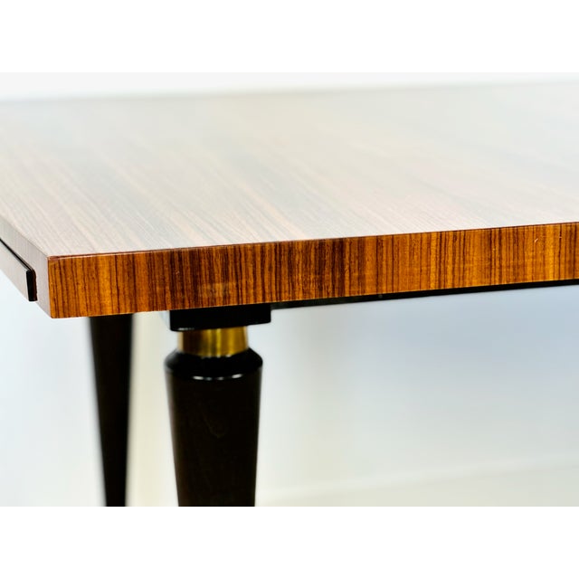Black Art Deco Walnut Dining Table, 1940 For Sale - Image 8 of 16