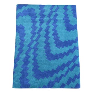 Leon Rug in Hand-Tufted Wool by Ulrike Sarvari for Tisca, France, 1990s For Sale