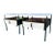 Mid-Century Moderm Vista Furniture California Nightstands With Leather Pulls Walnut Laminate For Sale