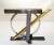 1980s Kaizo Oto Design Institute of America Console Glass Table Brass, Steel, Chrome For Sale - Image 5 of 13
