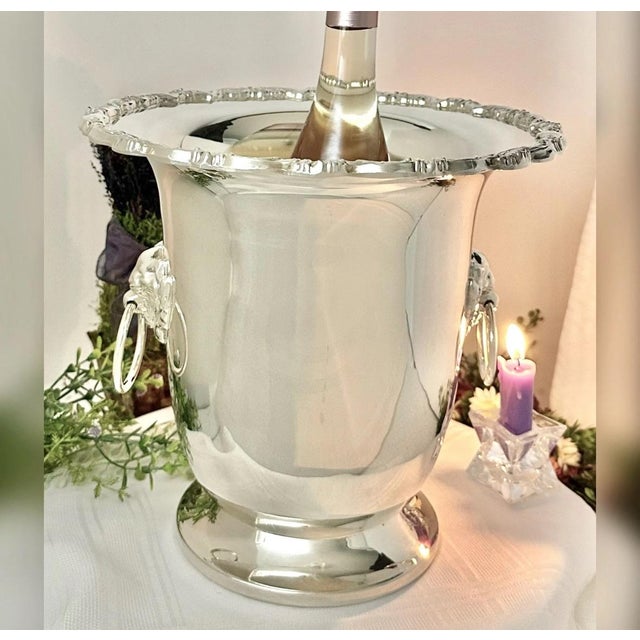 Mid 20th Century Champagne Bucket Leonard Silver Plated Wine Chiller / Ice Bucket For Sale - Image 9 of 9