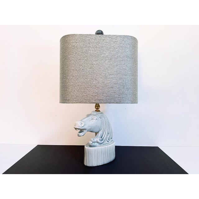 Early 20th Century Roman Horse Head Lamp & Shade, C1950 For Sale - Image 5 of 12