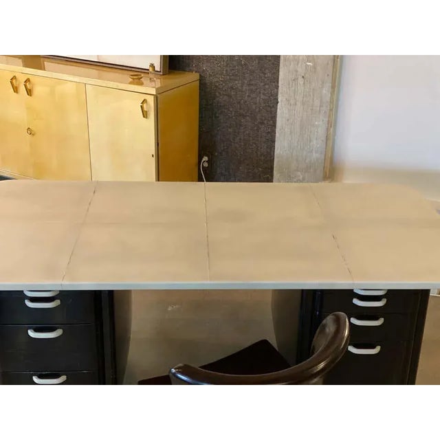 Art Deco Desk and Chair, Parchment Top, Vittorio Valabrega, Italy, 1930's For Sale - Image 9 of 13