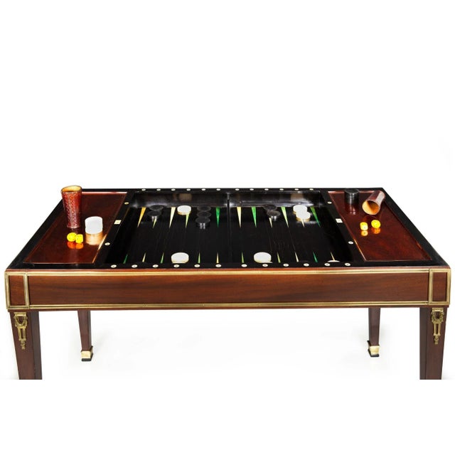 French Louis XVI Mahogany Writing Desk Tric-Trac Game Table Circa 1785 For Sale - Image 9 of 18