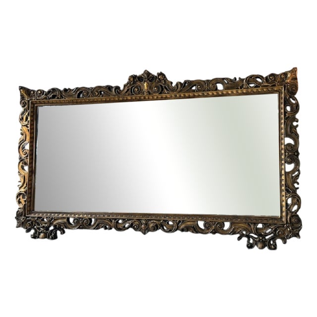 Large Baroque Style Frame Mirror For Sale